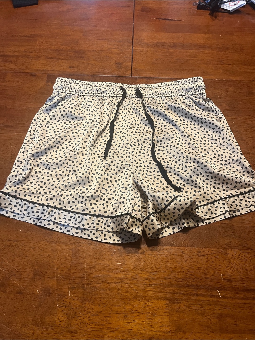 Womens leopard print pajama shorts